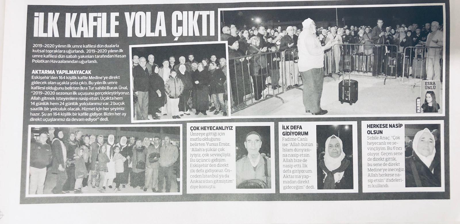 İlk Kafile Yola Çıktı