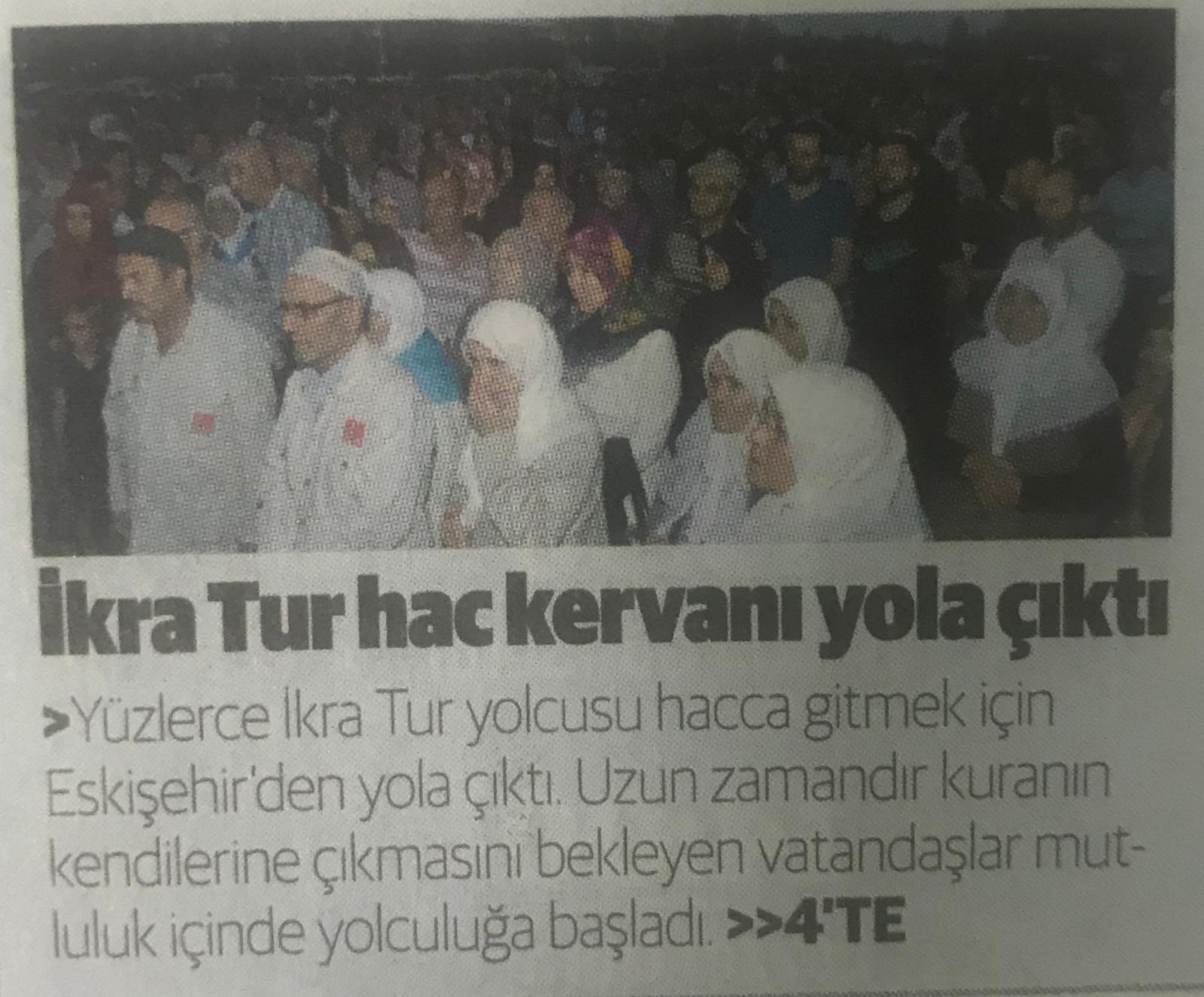 İkra Tur Hac Kervanı Yola Çıktı