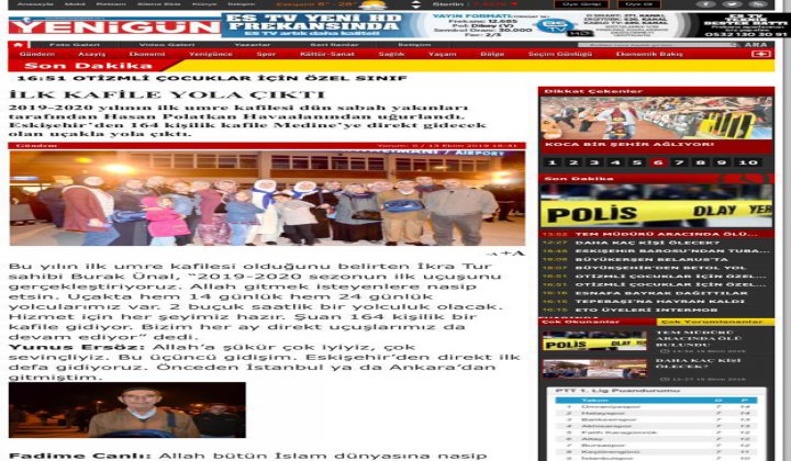 Yenigün - İlk Kafile Yola Çıktı